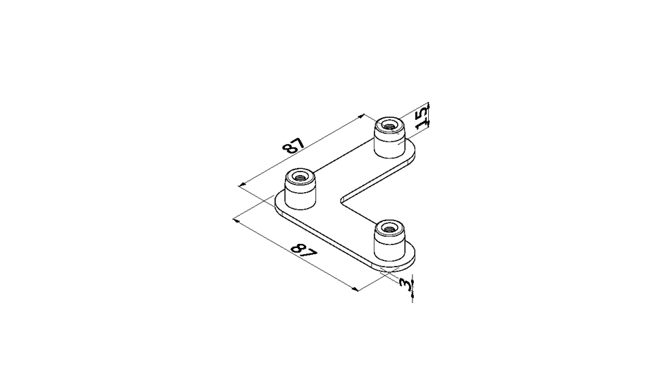 Aluvision O55 (M8) Corner-connection