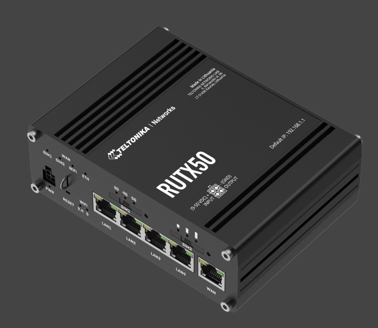 Teltonika RUTX50 Rugged 5G DualSIM Router Package