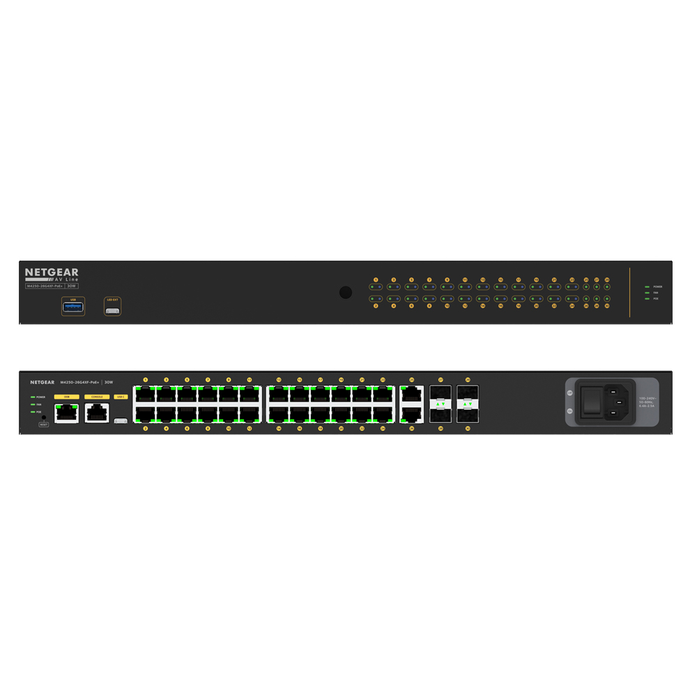 Netgear M4250-26G4XF-PoE+ 26 Port + 4x SFP+