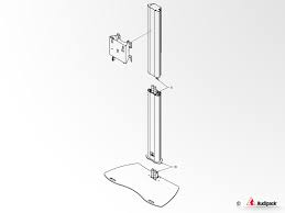 AUDIPACK 900, uo to 90" FlatPanel Monitor Stand